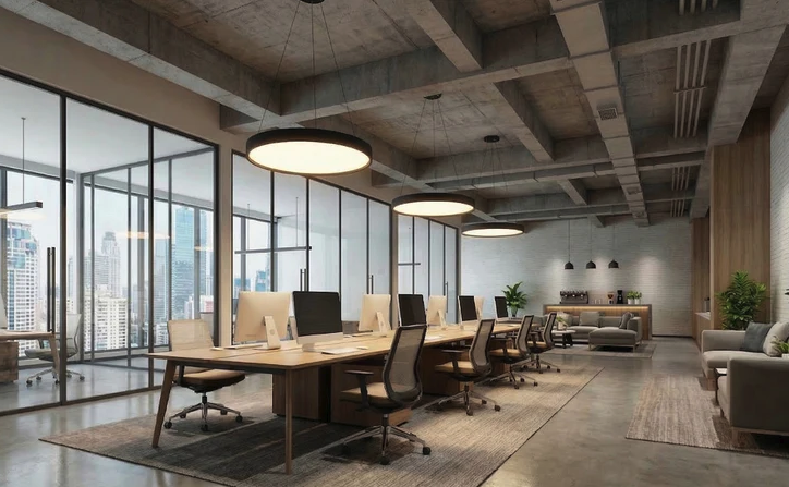 Round Suspended Fixture with Lens